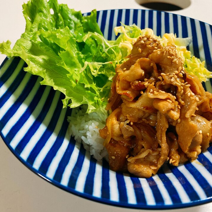スピード料理♪豚バラすっぱ丼。